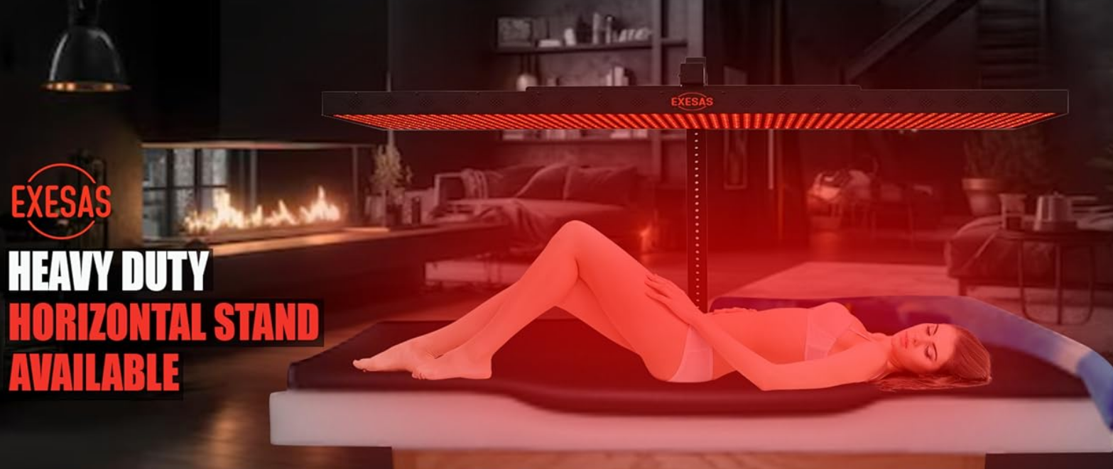 EXESAS horizontal stand: heavy duty stand available for lying down full body sessions